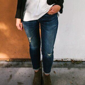 Madewell Skinny Skinny Distressed Blue Women's Jeans